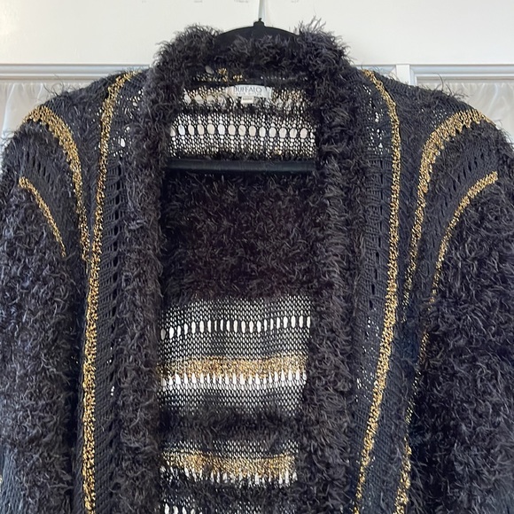 Buffalo David Bitton, Long Sweater (M) [black with gold thread accent] - Picture 2 of 10